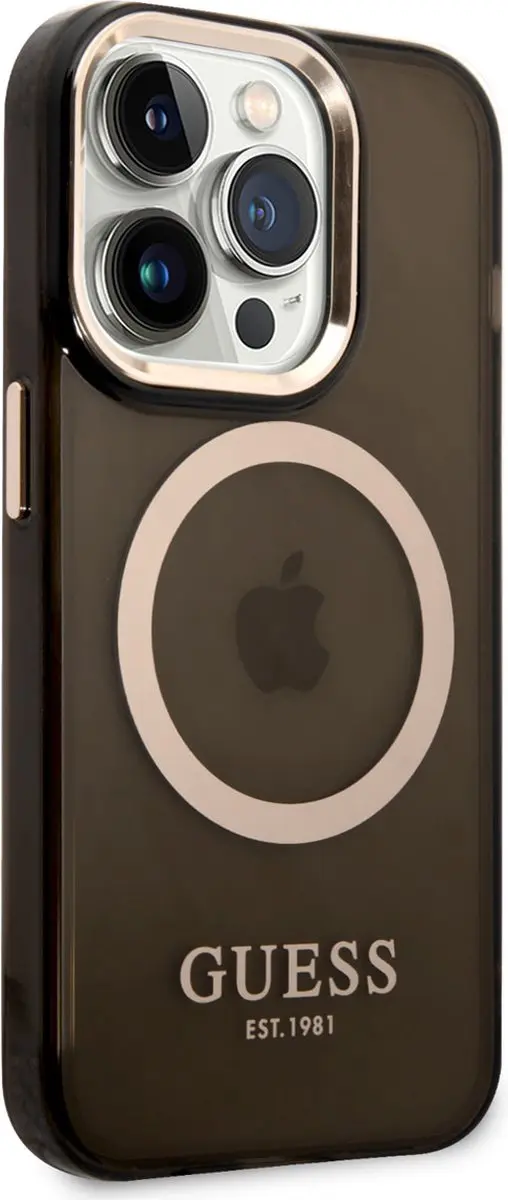 GUESS TPU Back Cover MagSafe iPhone 14 Pro - Zwart - afbeelding 6 van 6