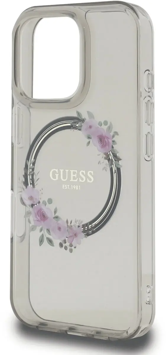 Guess GUHMP16LHFWFCK iPhone 16 Pro Hoesje - MagSafe - Zwart