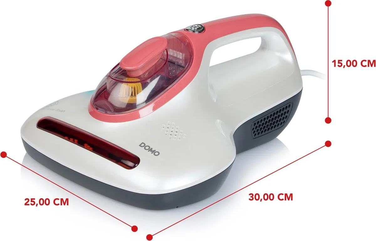 Domo DO223S Power Brush Bed & Sofa Reiniger - Rood/Wit