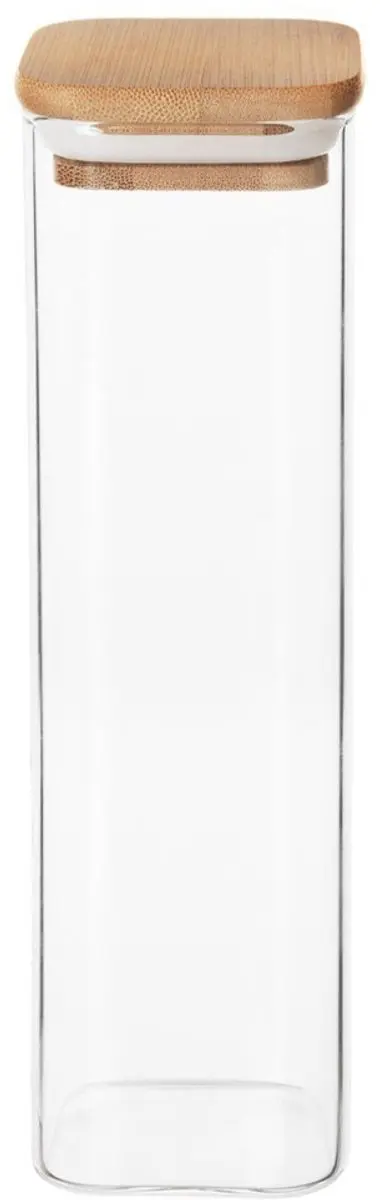 Orion Glazen Voorraadpot 600ml - Bamboe Deksel - afbeelding 6 van 6
