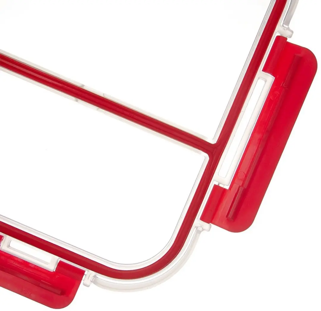 Orion Glazen Voedselcontainer 550ml - Scheidbaar - Rood/Transparant