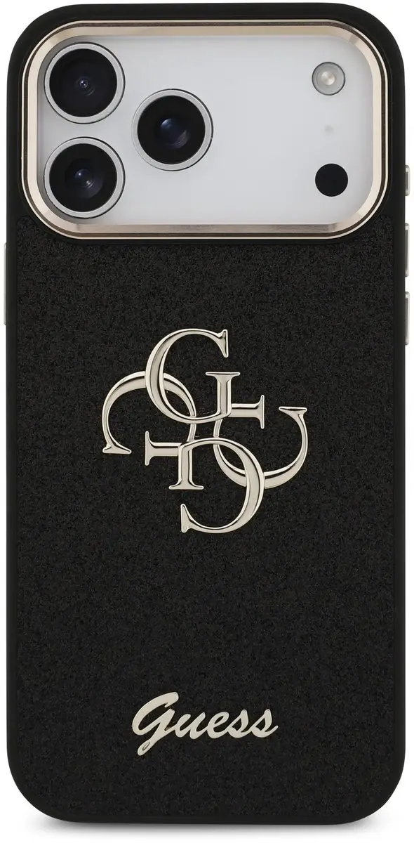 GUESS PU Fixed Glitter 4G Backcover iPhone 17 Pro Max 14703 - Zwart - afbeelding 6 van 6