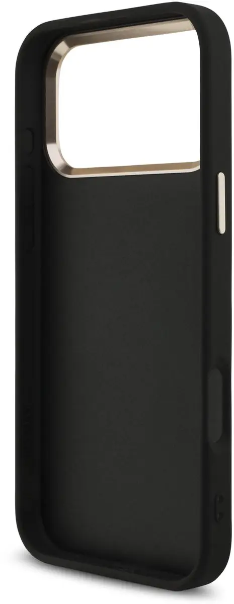 GUESS PU Fixed Glitter 4G Backcover iPhone 17 Pro Max 14703 - Zwart