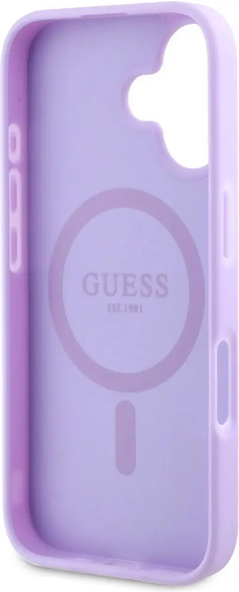 GUESS Backcover iPhone 16 MagSafe - Paars - GUHMP16SPSAPSMEU - afbeelding 6 van 6