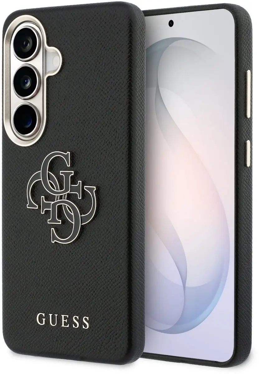 GUESS PU 4G Resin Metal Logo Backcover 14728 - Zwart