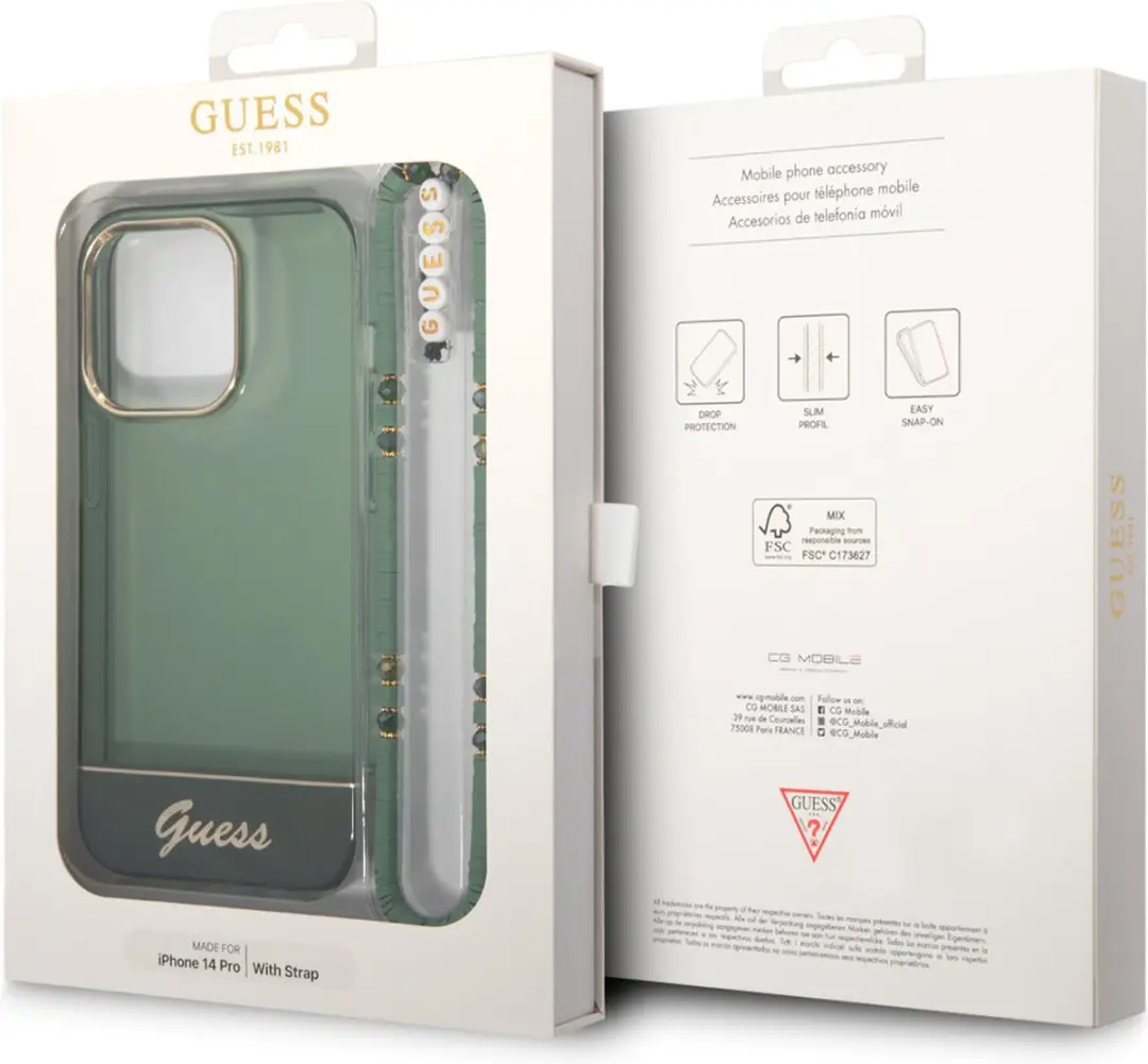 Guess Hoesje iPhone 14 Pro - Groen - 3666339064266