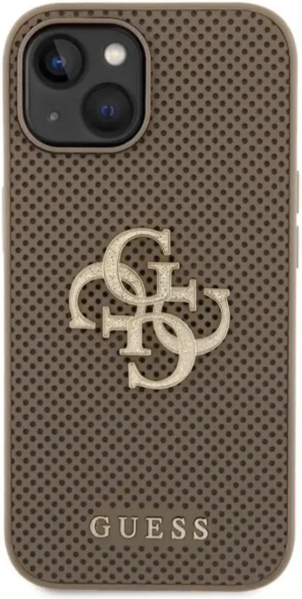 Guess Perforated Hoesje iPhone 15 - Taupe