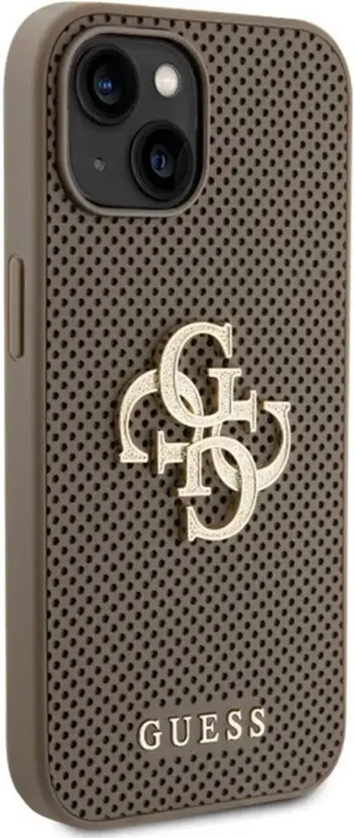 Guess Perforated Hoesje iPhone 15 - Taupe
