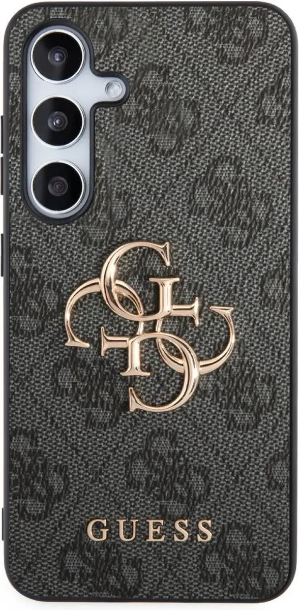 GUESS 4G Metal Logo Back Case GUHCS24S4GMGGR - Samsung Galaxy S24 - Grijs