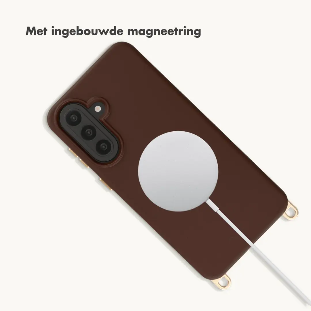 Selencia Hoesje Samsung Galaxy A57 - Choco Brown - MagSafe - afbeelding 6 van 6