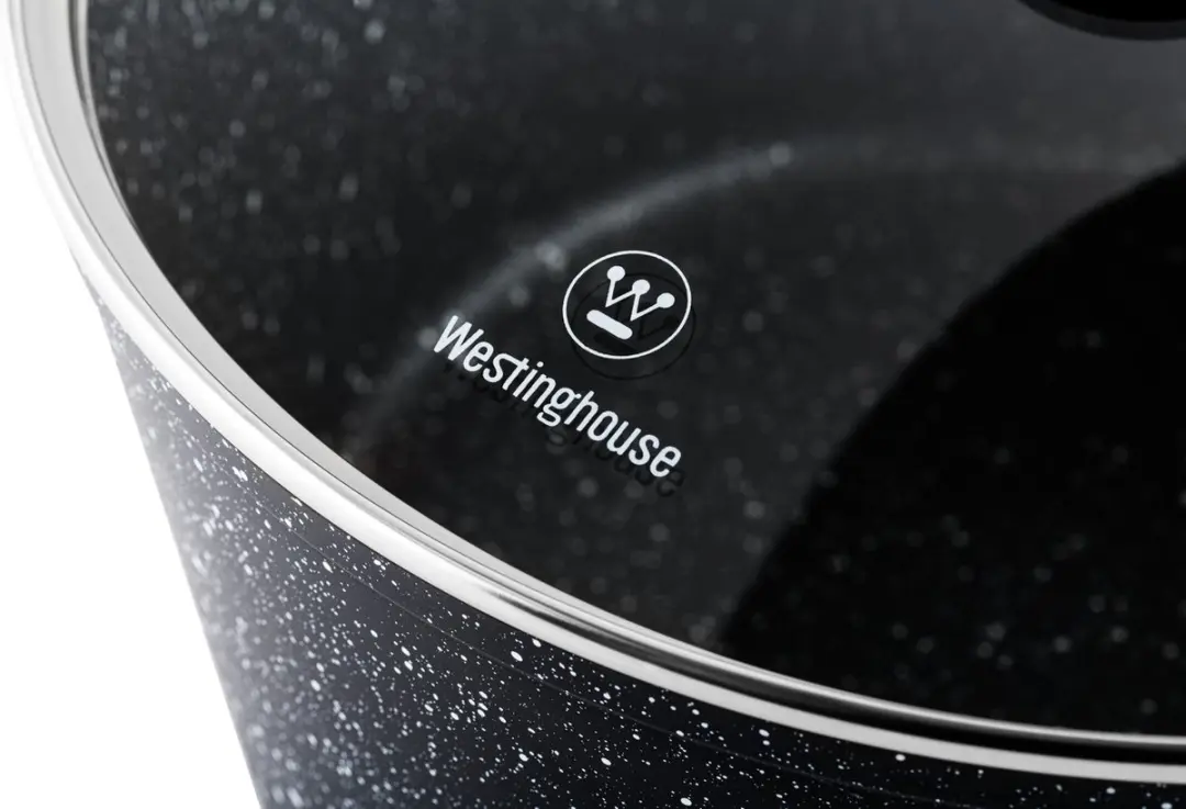 Westinghouse 2-delige Pannenset Black Marble - Braadpan Ø24cm + Steelpan Ø18cm