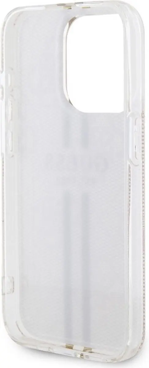 GUESS 4G Gold Stripe Back Case - iPhone 15 Pro - Roze