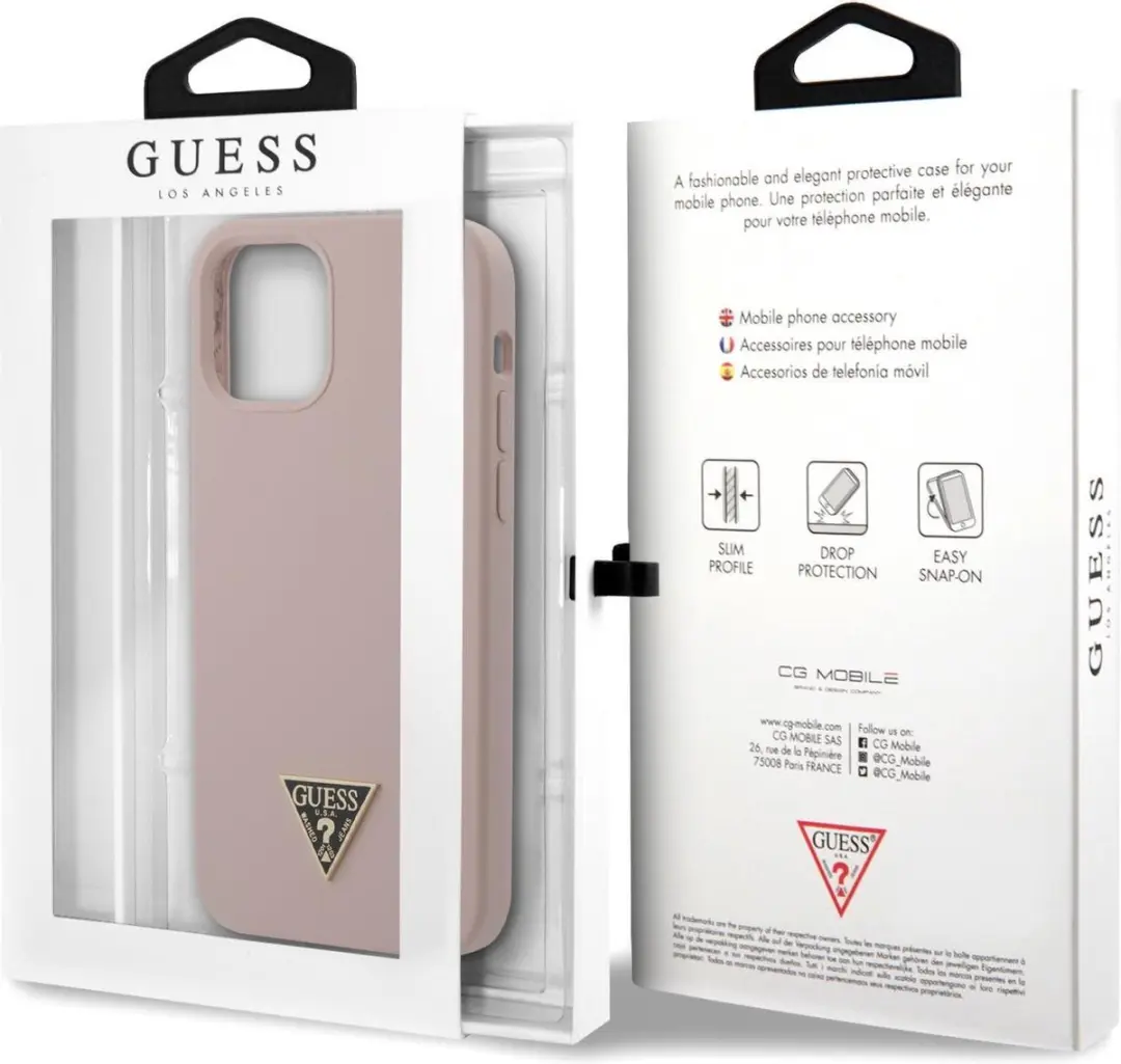 Guess S212-3 Hoesje iPhone 12/12 Pro - Roze