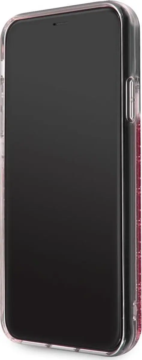 GUESS iPhone 12/12 Pro Backcase Glitter Roze - Kunststof