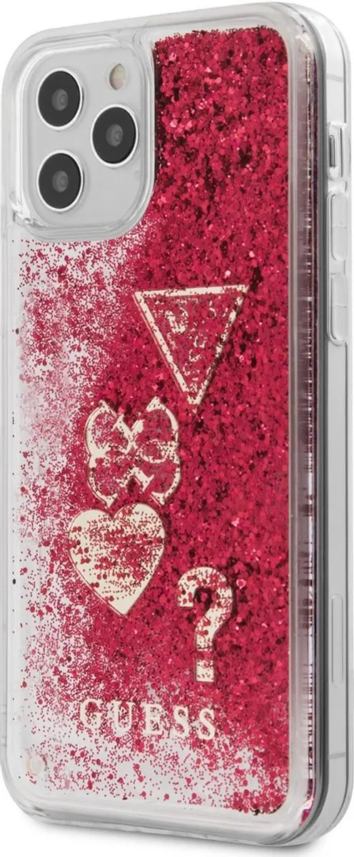GUESS iPhone 12/12 Pro Backcase Glitter Roze