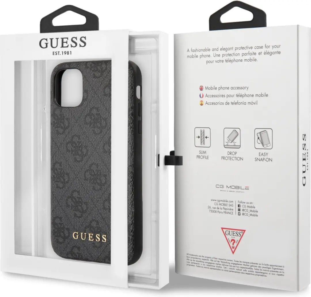 GUESS 4G Hard Case iPhone 11 Pro - Grijs