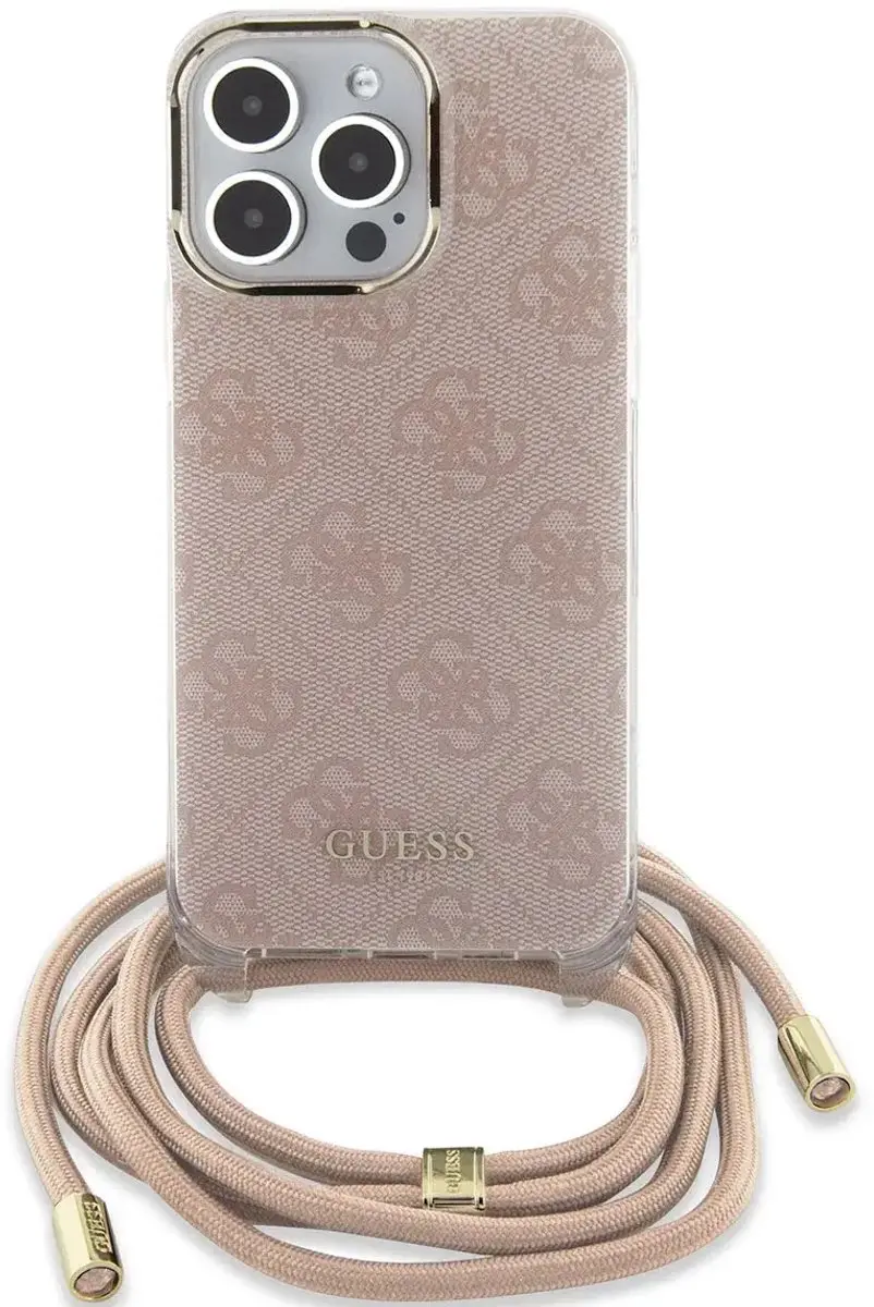 GUESS iPhone 16 Pro Backcover Hoesje - Roze