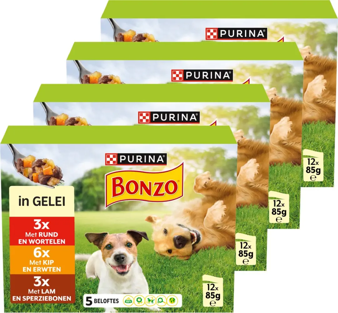 Bonzo Adult Natvoer Rund Kip & Lam