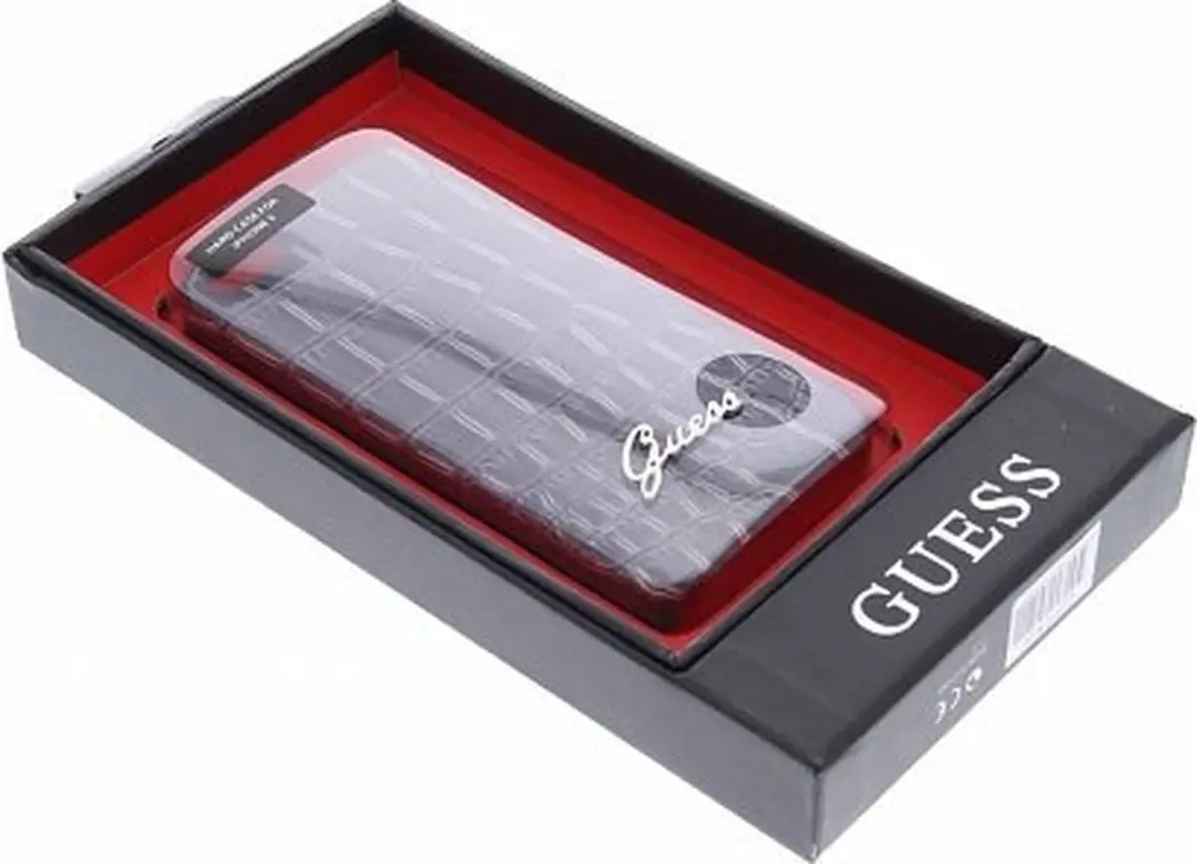 GUESS iPhone 5/5s/SE Hoesje - Grijs Kunstleer