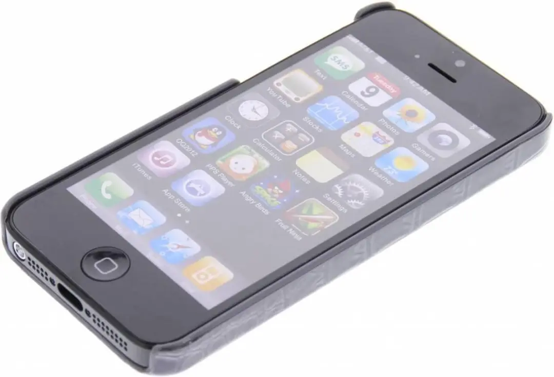 GUESS iPhone 5/5s/SE Hoesje - Grijs Kunstleer
