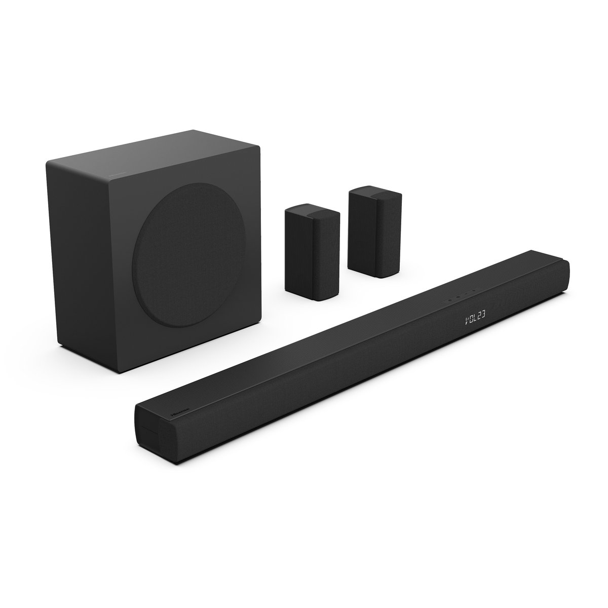 Hisense AX5100Q Soundbar 5.1, 580 W, subwoofer, draadloze achterluidspreker, Dolby Atmos, Hi-Concerto, HDMI eARC, Bluetooth 5.3
