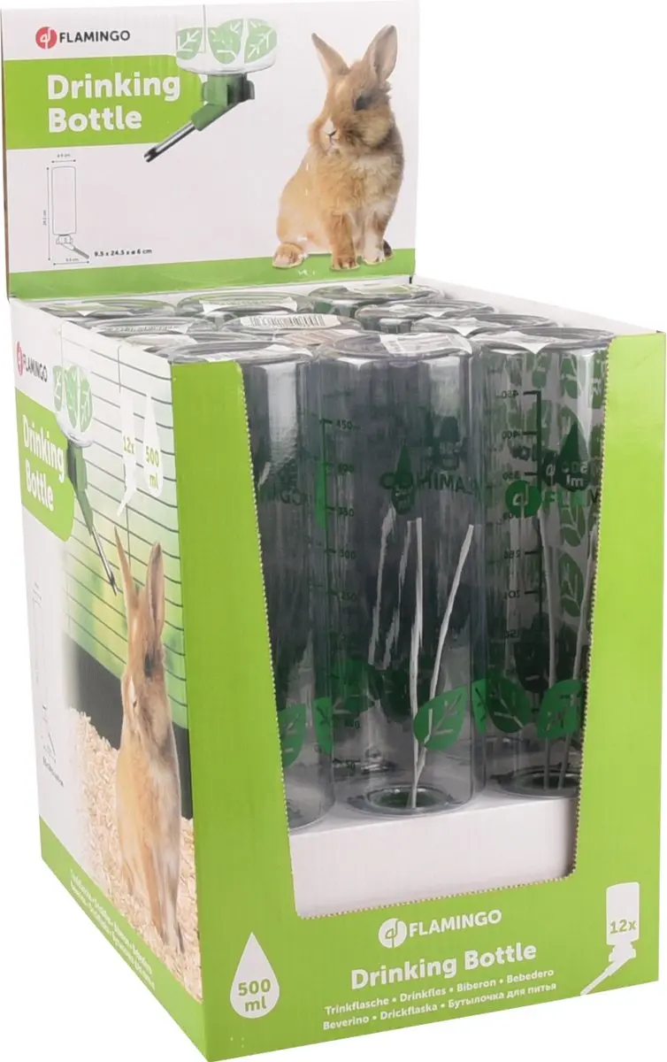 Flamingo Knaagdieren Drinkfles Groen XL 500ml