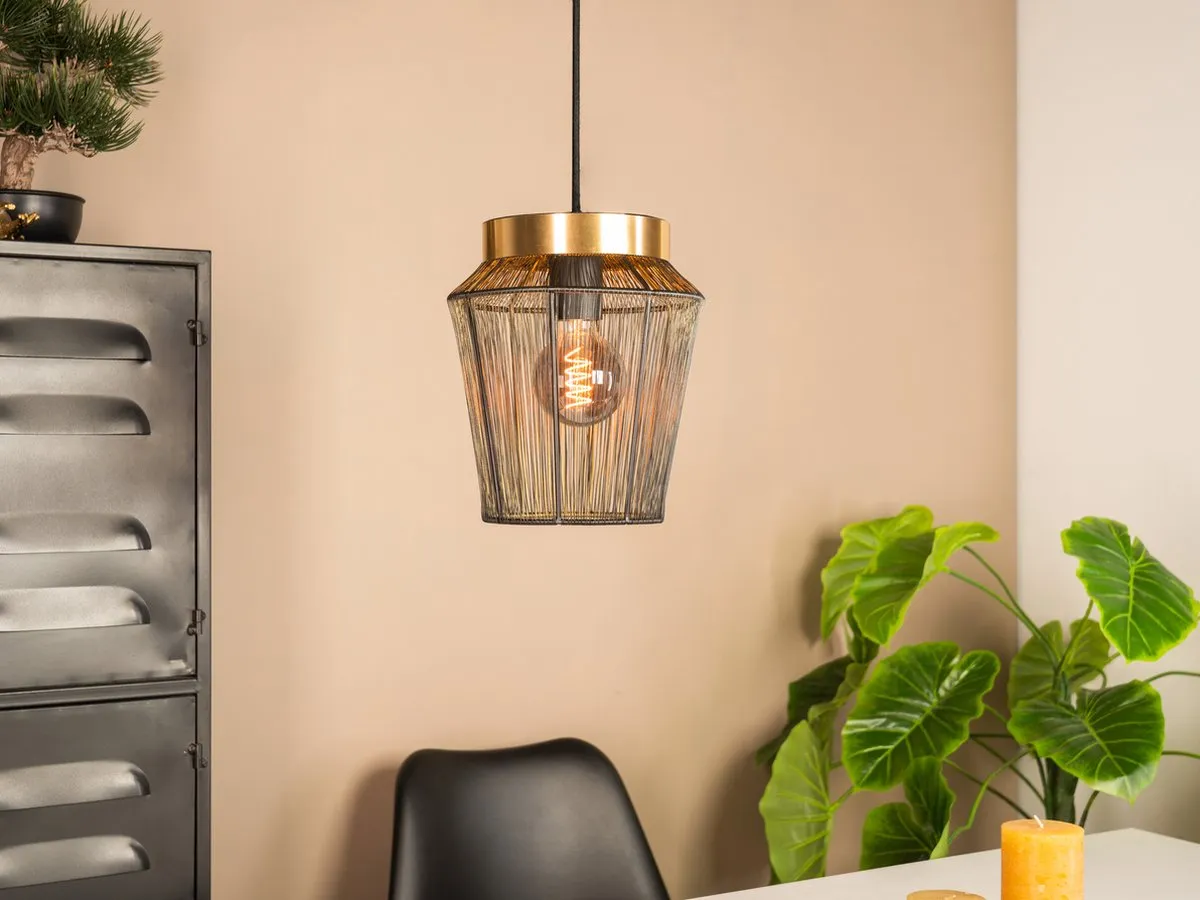 Eglo Escandidos Hanglamp E27 - 3 Lichtpunten - Ø22cm - Zwart/Goud