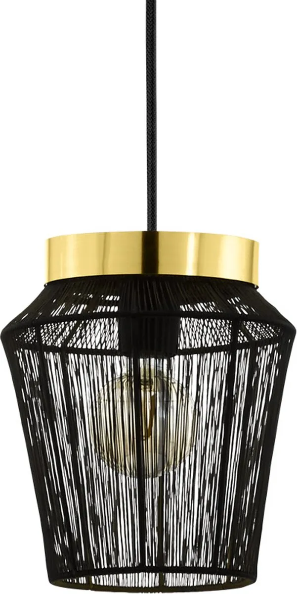 Eglo Escandidos Hanglamp E27 - 3 Lichtpunten - Ø22cm - Zwart/Goud