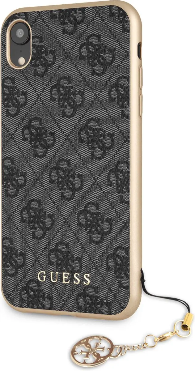 Guess Back Cover iPhone XR - Siliconen Rand - Grijs - afbeelding 6 van 6