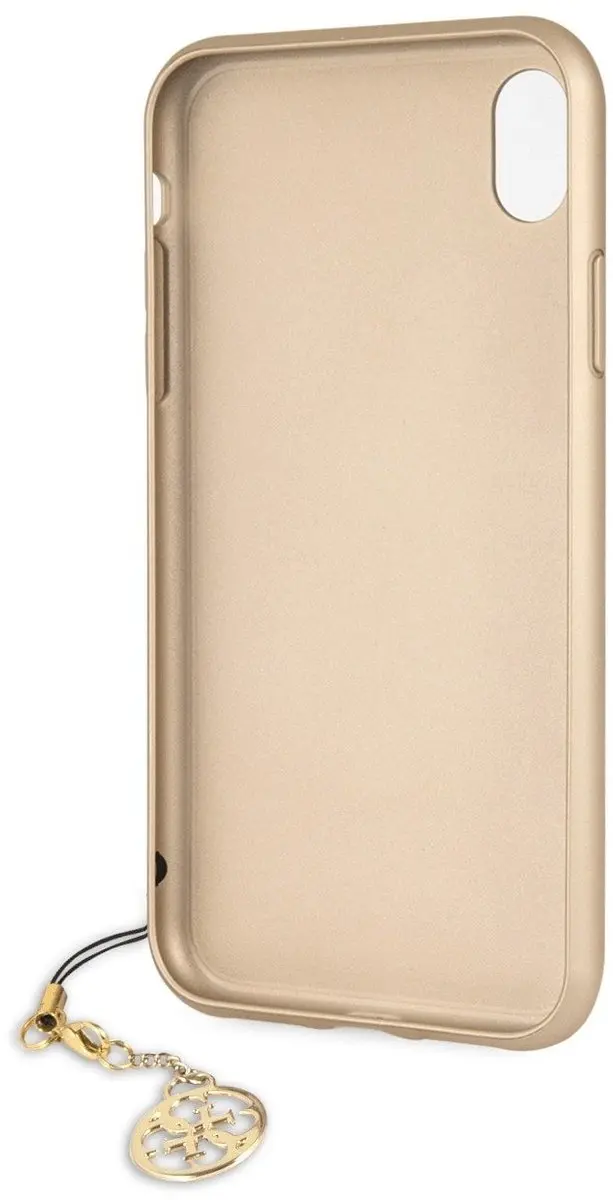 Guess Back Cover iPhone XR - Siliconen Rand - Grijs
