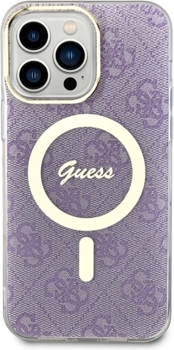 Guess 4G Back Case MagSafe iPhone 14 Pro Max - Paars - afbeelding 6 van 6