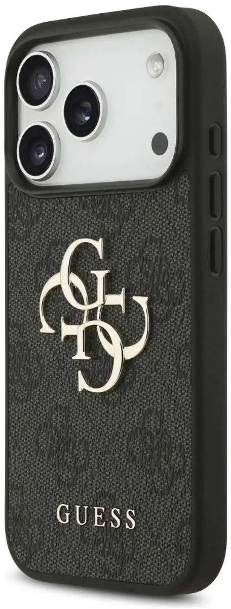 Guess 4G Metal Logo Hoesje iPhone 17 Pro - Zwart