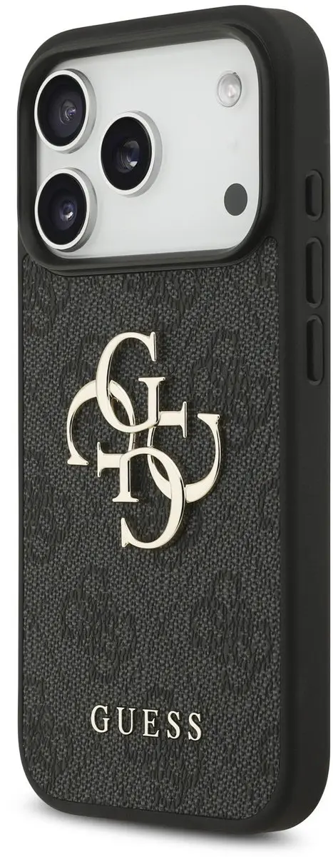 Guess 4G Metal Logo Hoesje iPhone 17 Pro - Zwart