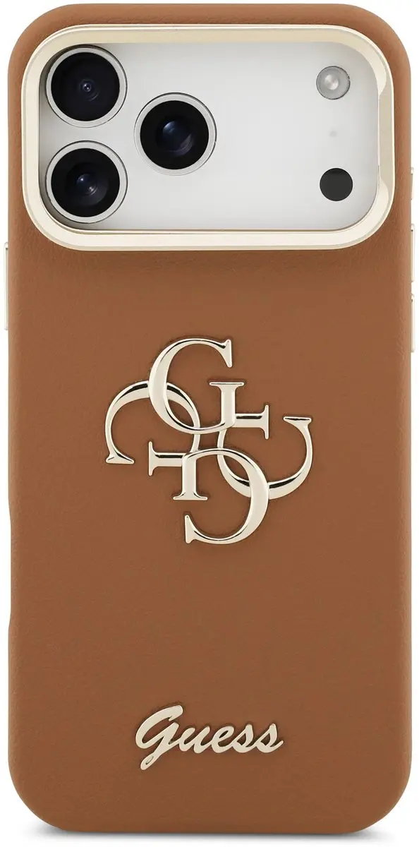 Guess 4G Logo Hoesje iPhone 17 Pro Max - Bruin