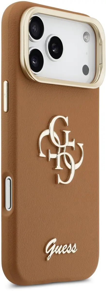 Guess 4G Logo Hoesje iPhone 17 Pro Max - Bruin