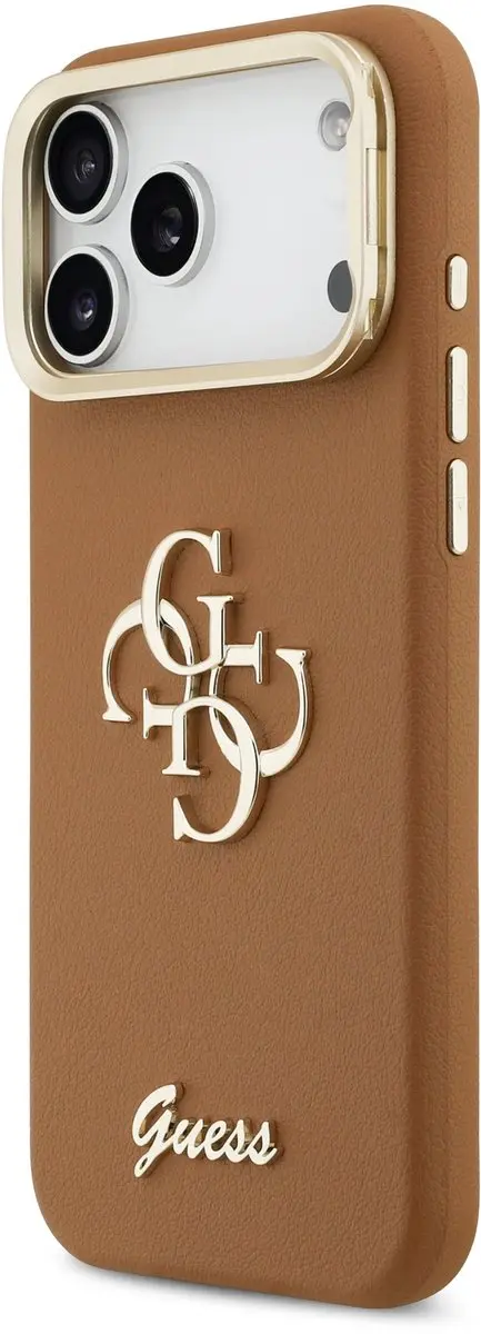 Guess 4G Logo Hoesje iPhone 17 Pro Max - Bruin