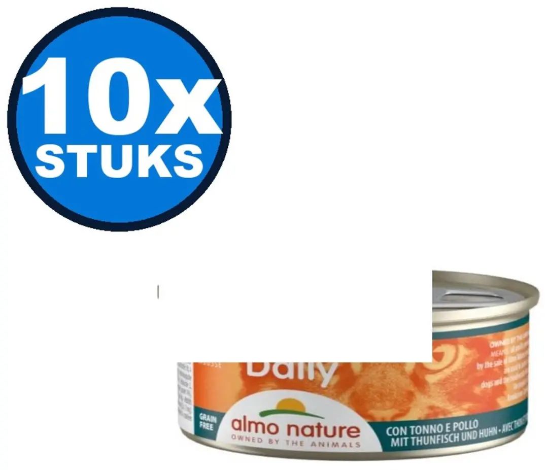 Almo Nature Daily Mousse Tonijn & Kip Kattenvoer Natvoer 85g