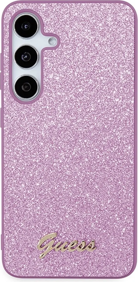 GUESS Glitter Back Case Samsung Galaxy S24 - Paars