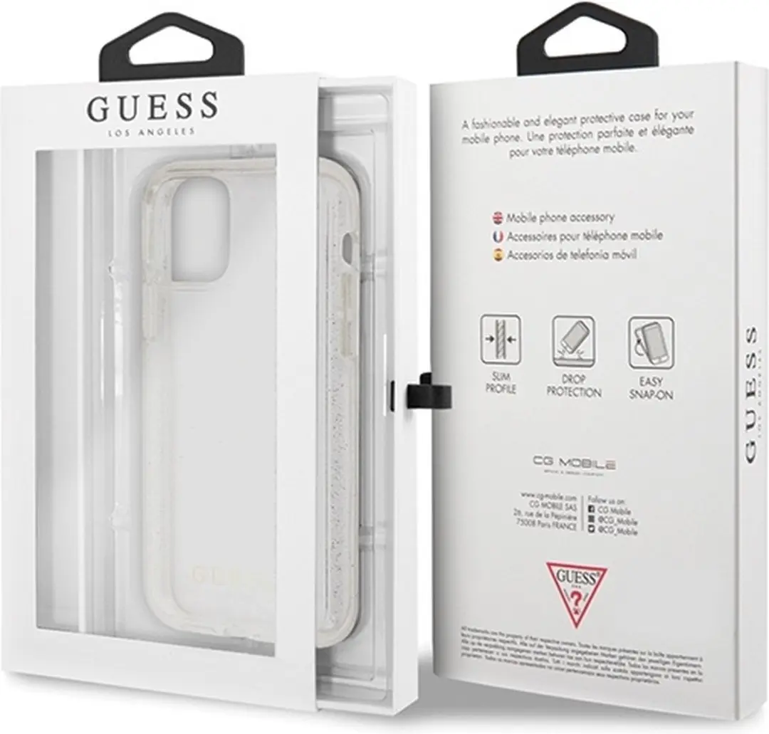 GUESS Glitter Serie Telefoonhoes iPhone 11 Pro Max - Zilver - afbeelding 6 van 6