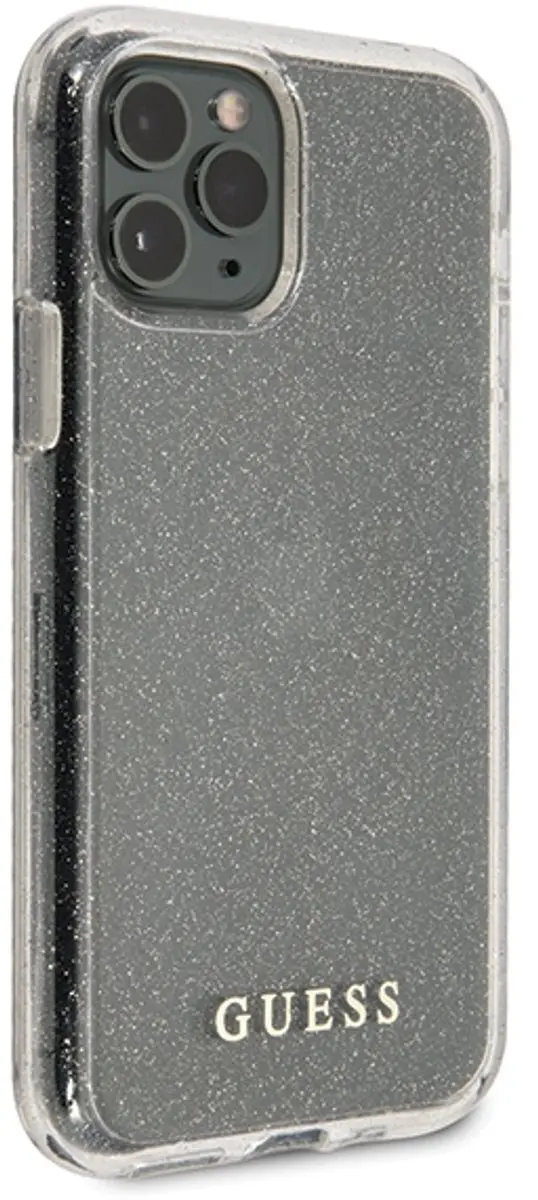 GUESS Glitter Serie Telefoonhoes iPhone 11 Pro Max - Zilver