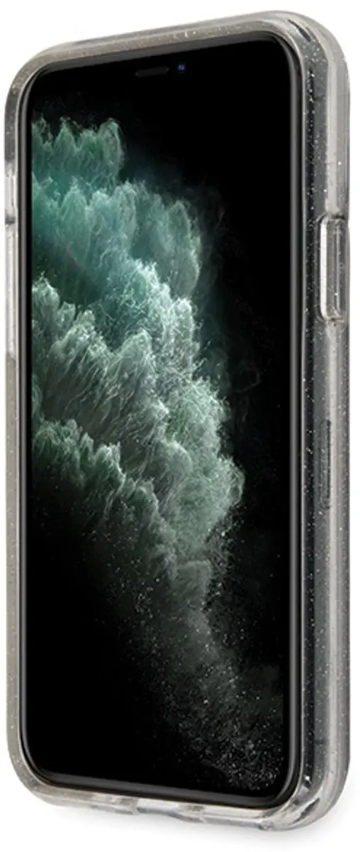 GUESS Glitter Serie Telefoonhoes iPhone 11 Pro Max - Zilver