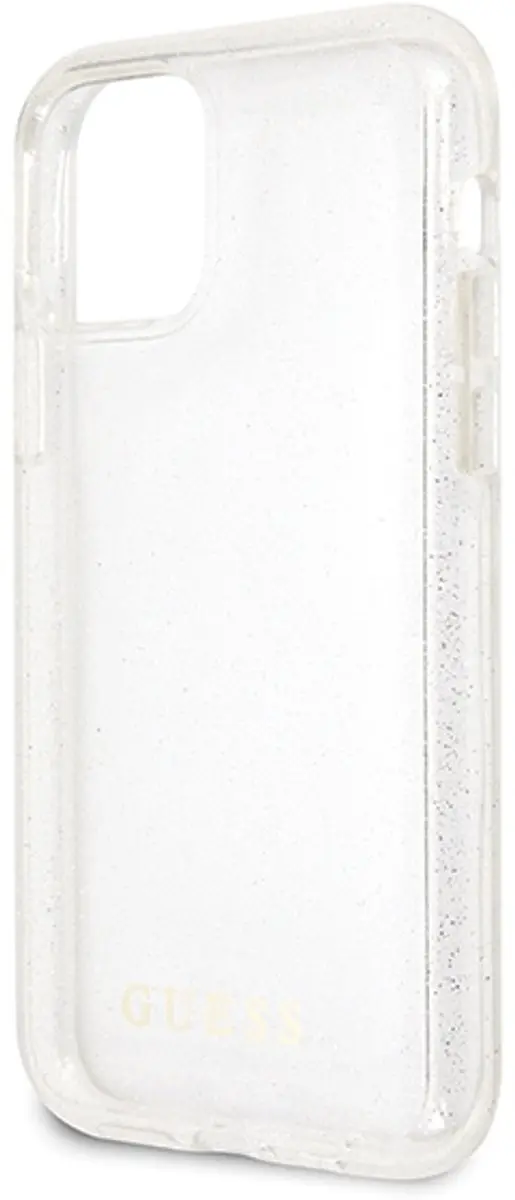 GUESS Glitter Serie Telefoonhoes iPhone 11 Pro Max - Zilver