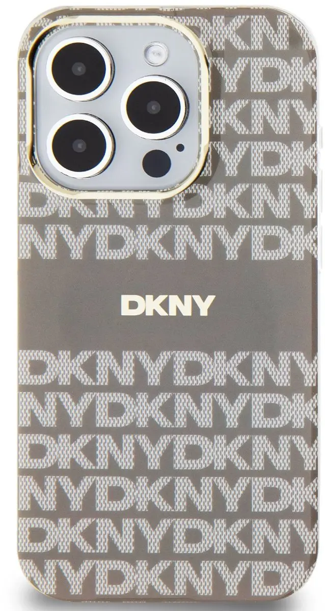 DKNY iPhone 14 Pro Max Hoesje MagSafe Beige DKHMP14XHRHSEE