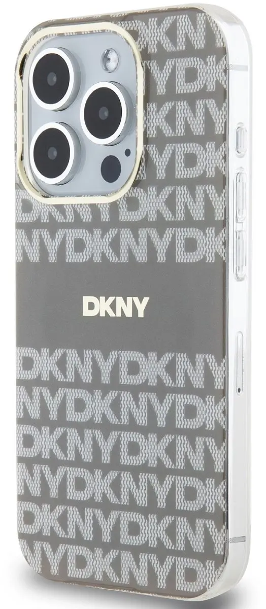 DKNY iPhone 14 Pro Max Hoesje MagSafe Beige DKHMP14XHRHSEE