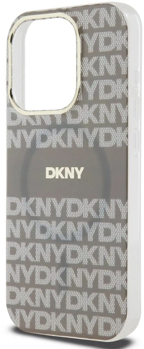 DKNY iPhone 14 Pro Max Hoesje MagSafe Beige DKHMP14XHRHSEE