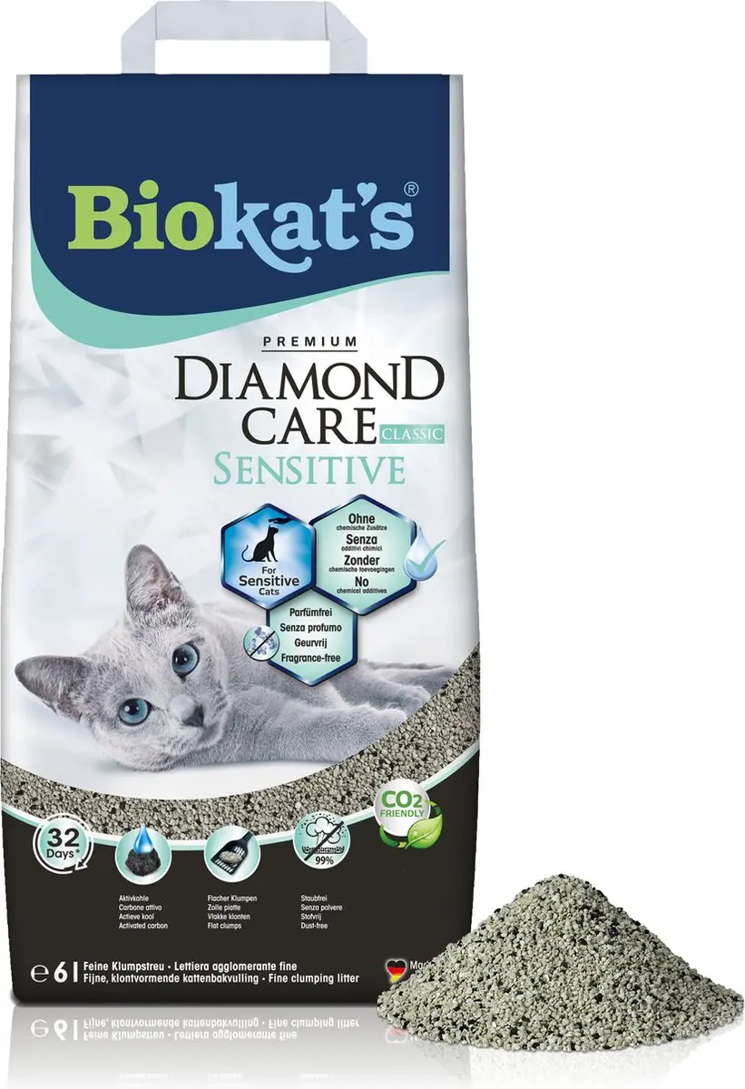 Biokat's Diamond Care Sensitive Kattenbakvulling 6L