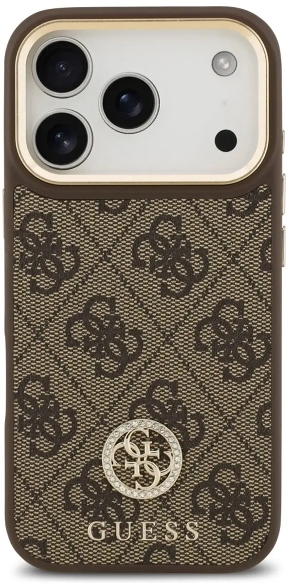 GUESS 4G Hoesje Strass Logo iPhone 17 Pro MagSafe