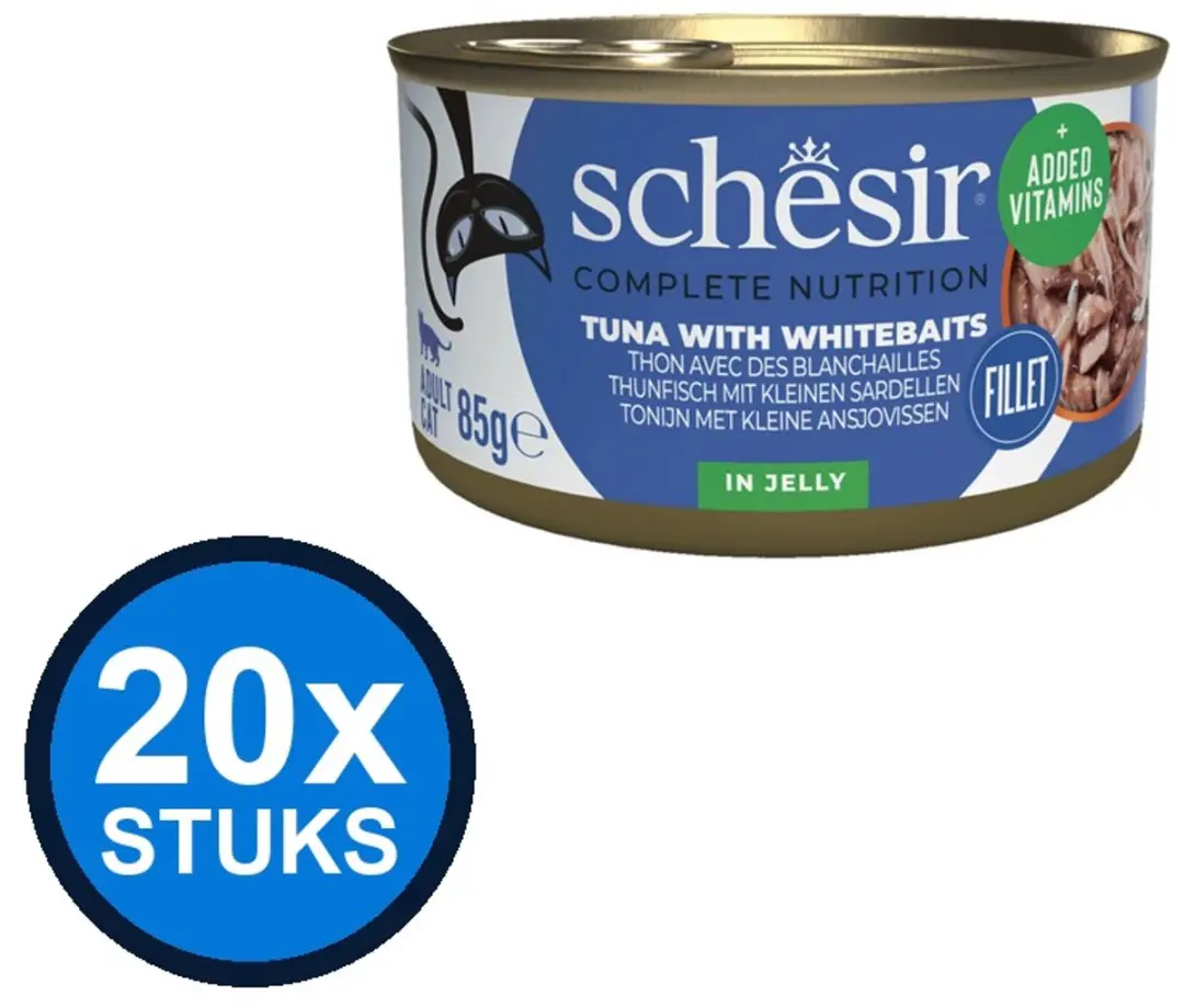 Schesir Tonijn & Witvis in Gelei Natvoer