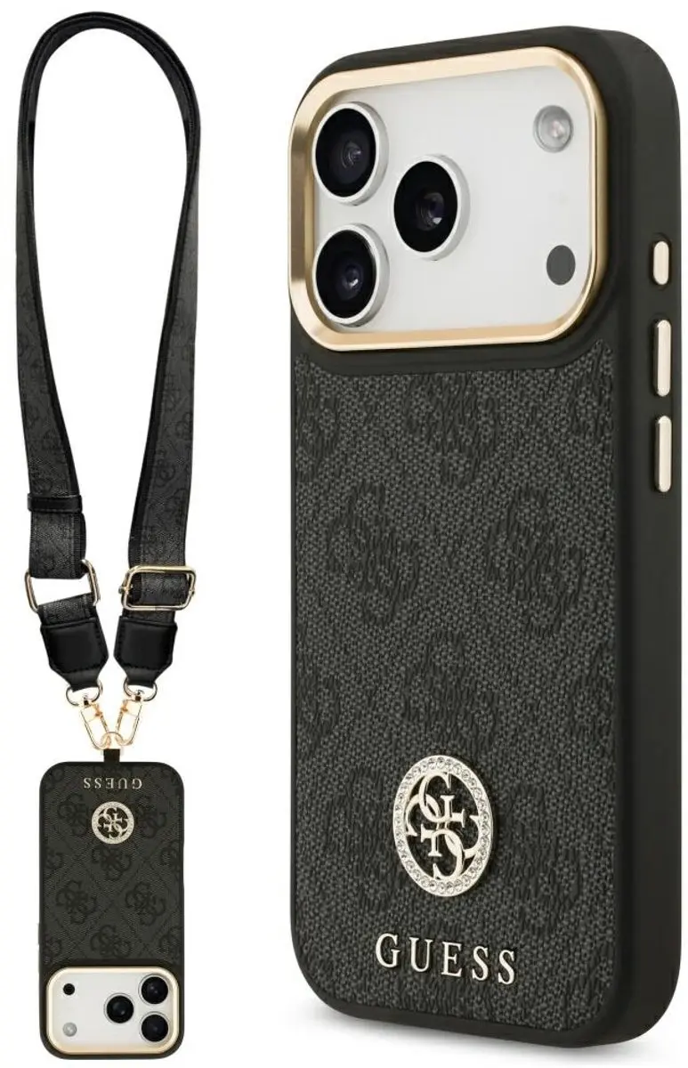 GUESS Case 4G Strass Logo Grote Band Magsafe