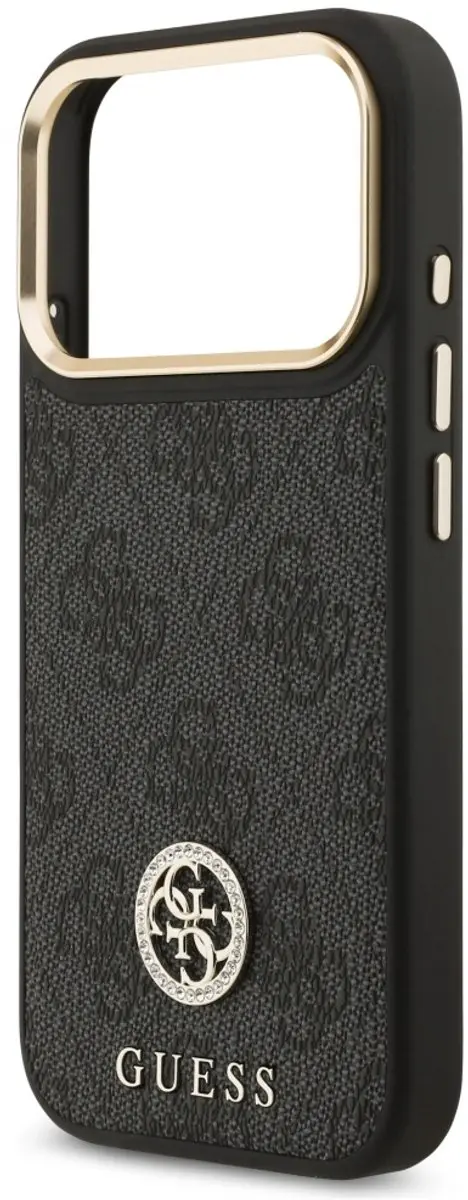 GUESS Case 4G Strass Logo Grote Band Magsafe - iPhone 17 Pro - Zwart - afbeelding 6 van 6